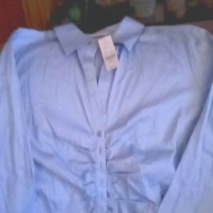 Blouse size L Color powder blue dotted